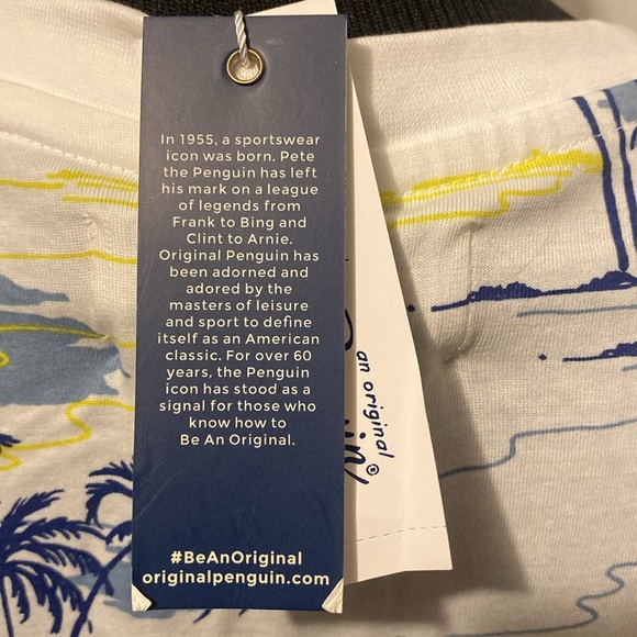 Original Penguin By Munsingwear Men’s Tropical Tee sz L NWT - Picture 5 of 6